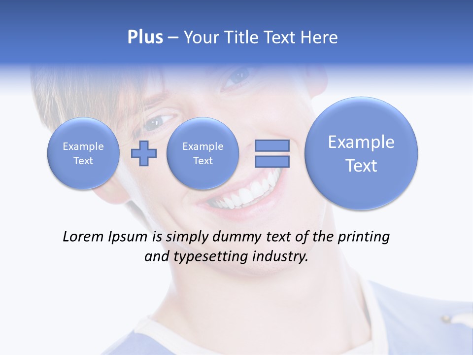 Smiling Face Of Handsome Teenager Male Person. PowerPoint Template