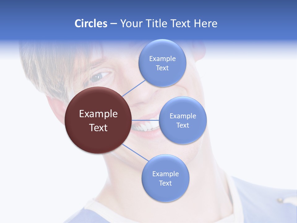 Smiling Face Of Handsome Teenager Male Person. PowerPoint Template