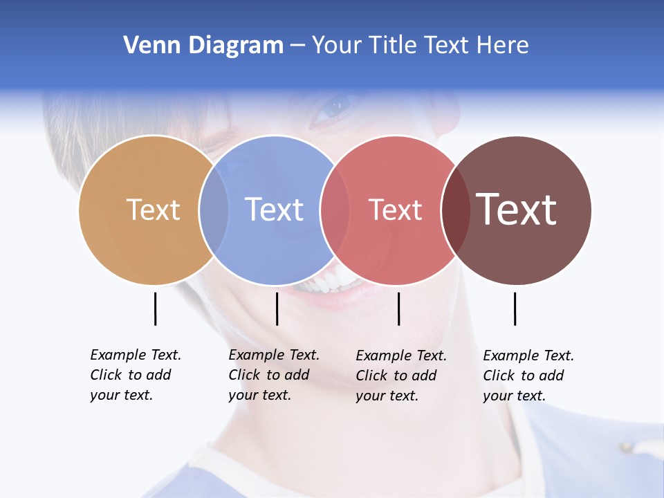 Smiling Face Of Handsome Teenager Male Person. PowerPoint Template