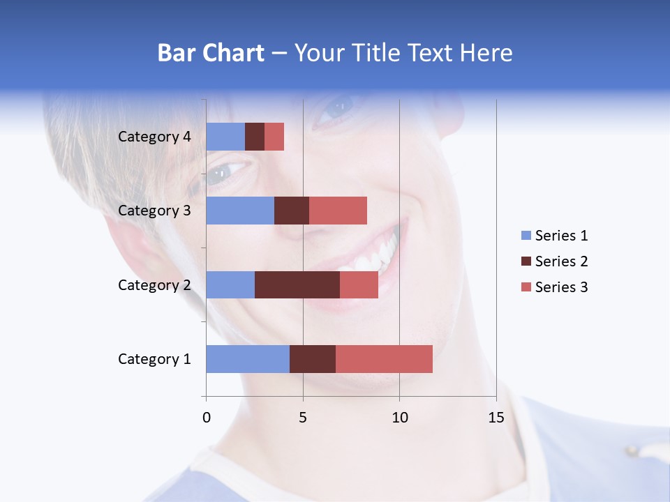 Smiling Face Of Handsome Teenager Male Person. PowerPoint Template