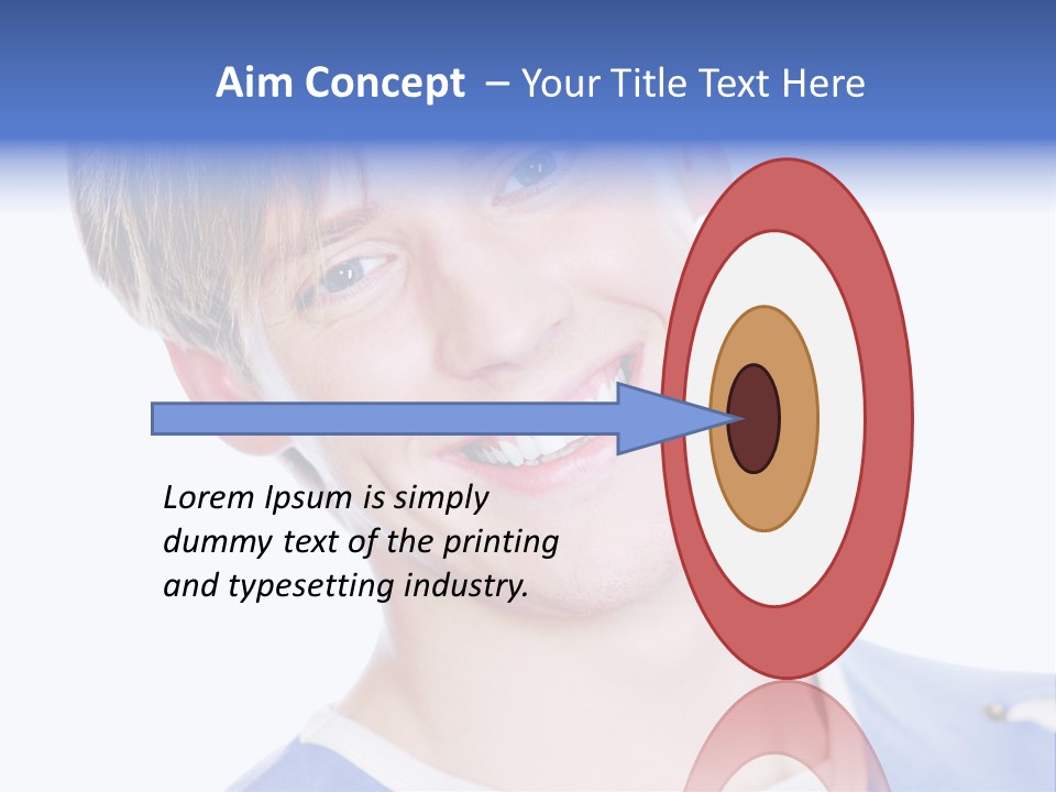 Smiling Face Of Handsome Teenager Male Person. PowerPoint Template