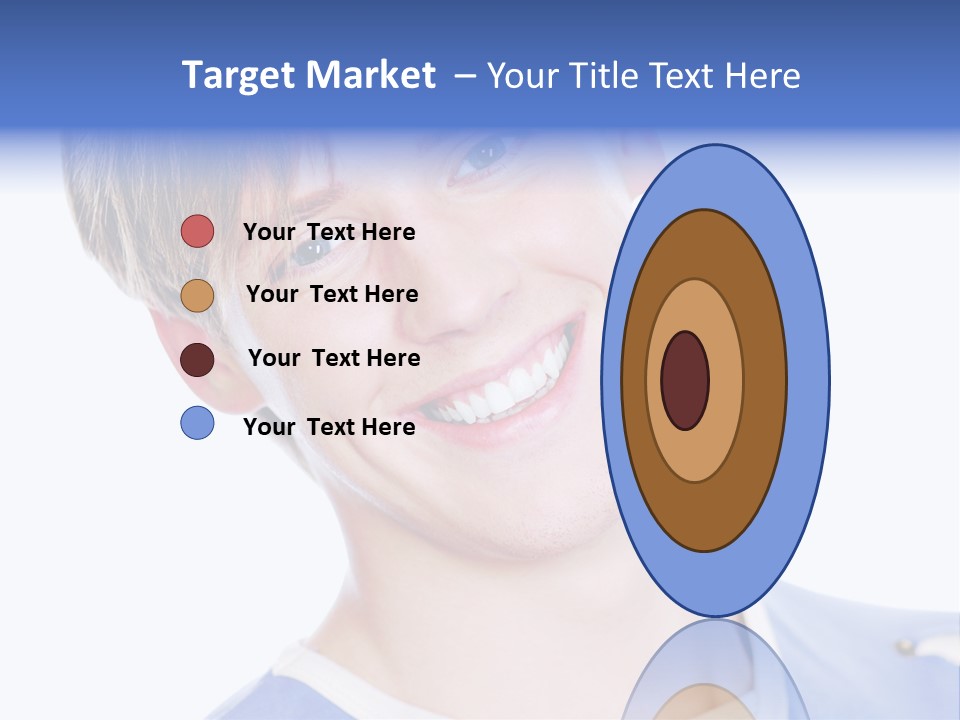 Smiling Face Of Handsome Teenager Male Person. PowerPoint Template