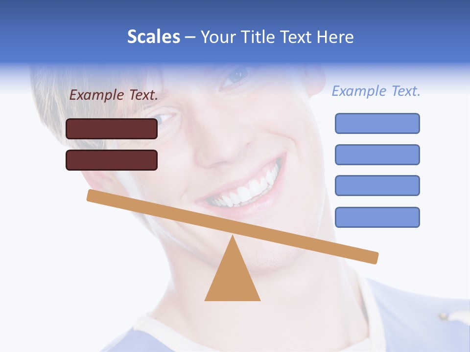 Smiling Face Of Handsome Teenager Male Person. PowerPoint Template