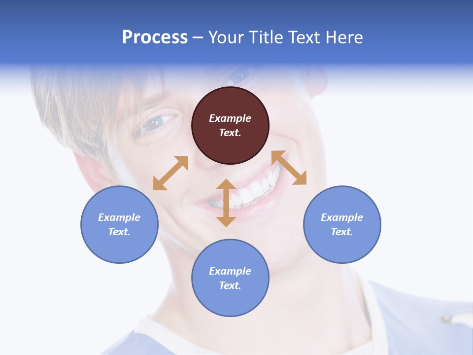 Smiling Face Of Handsome Teenager Male Person. PowerPoint Template
