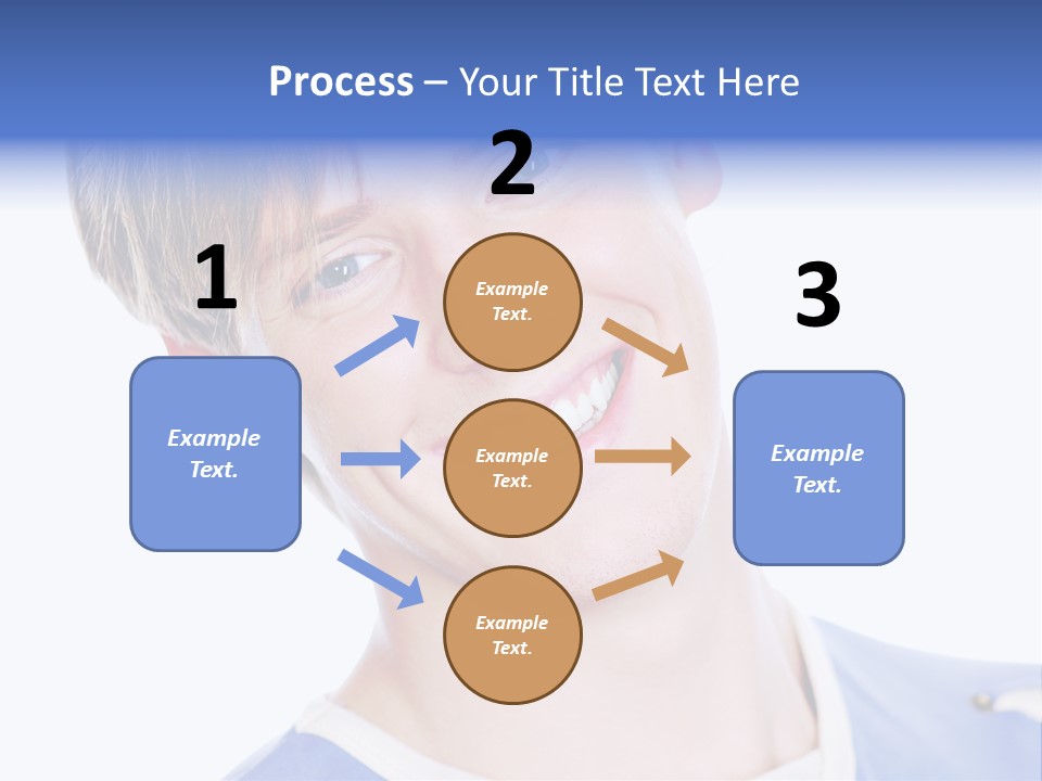 Smiling Face Of Handsome Teenager Male Person. PowerPoint Template