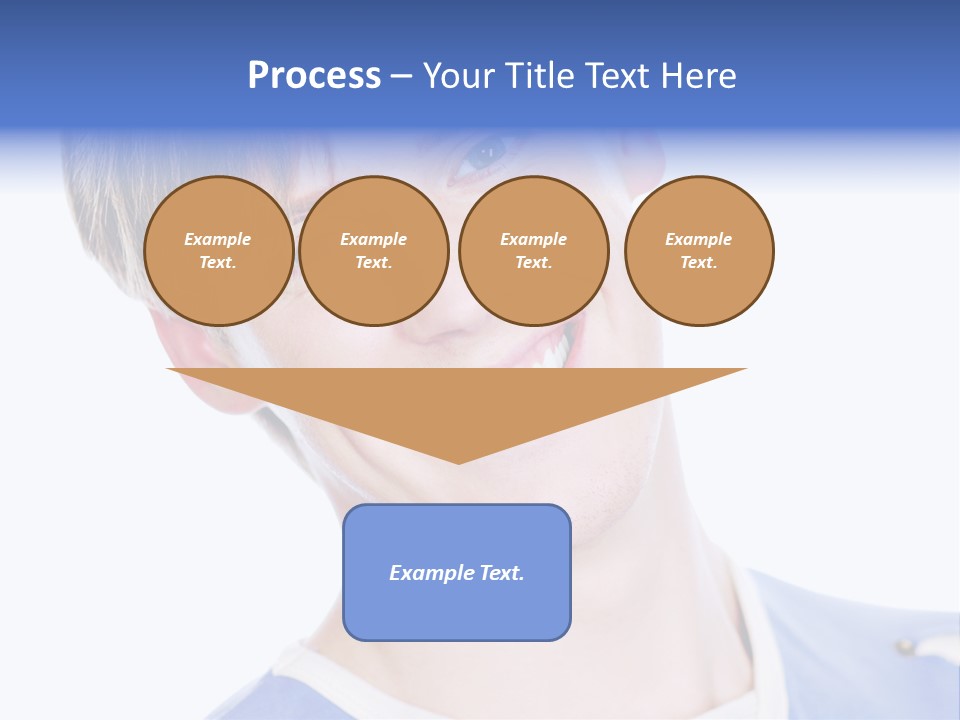 Smiling Face Of Handsome Teenager Male Person. PowerPoint Template