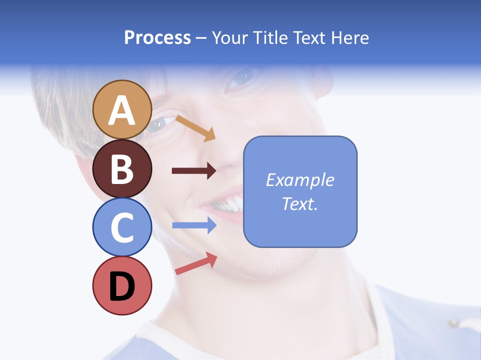 Smiling Face Of Handsome Teenager Male Person. PowerPoint Template