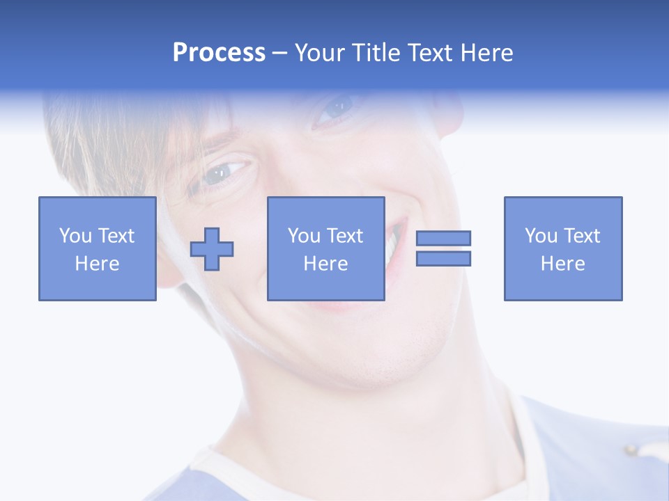 Smiling Face Of Handsome Teenager Male Person. PowerPoint Template