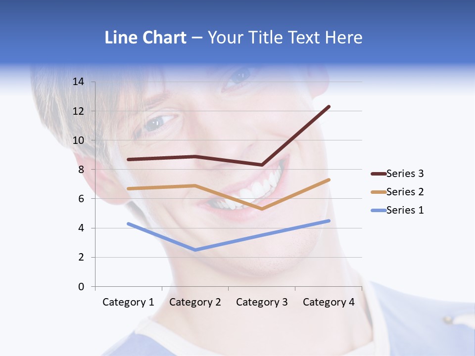 Smiling Face Of Handsome Teenager Male Person. PowerPoint Template