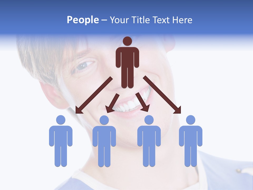 Smiling Face Of Handsome Teenager Male Person. PowerPoint Template
