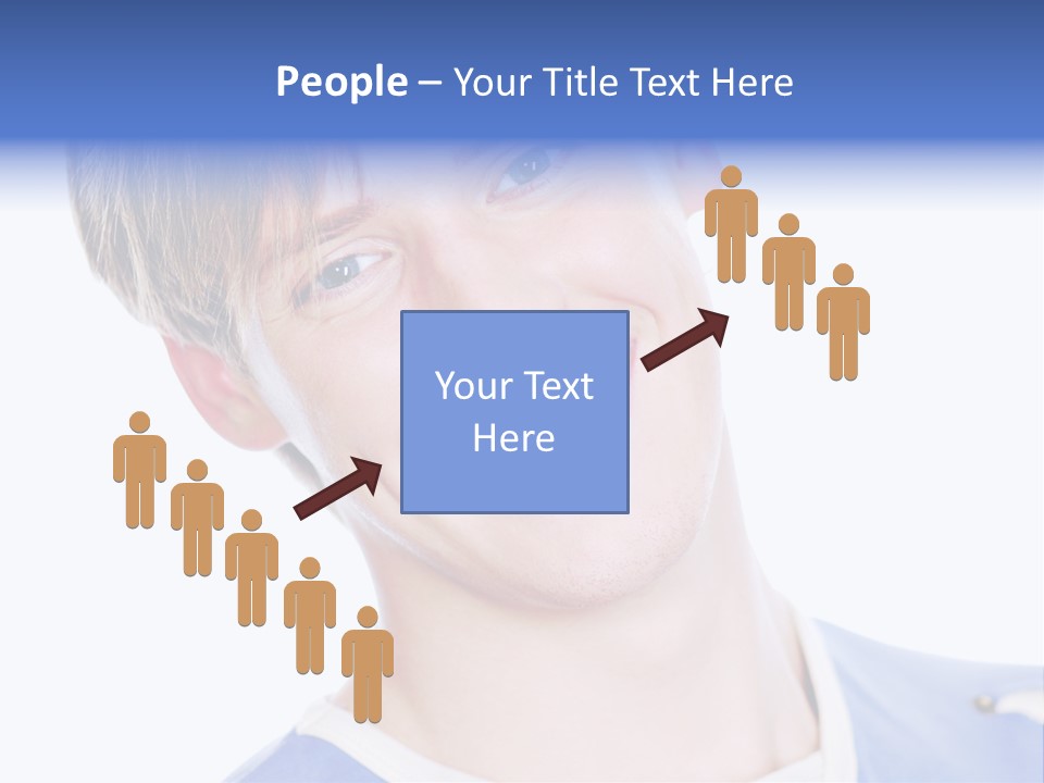 Smiling Face Of Handsome Teenager Male Person. PowerPoint Template