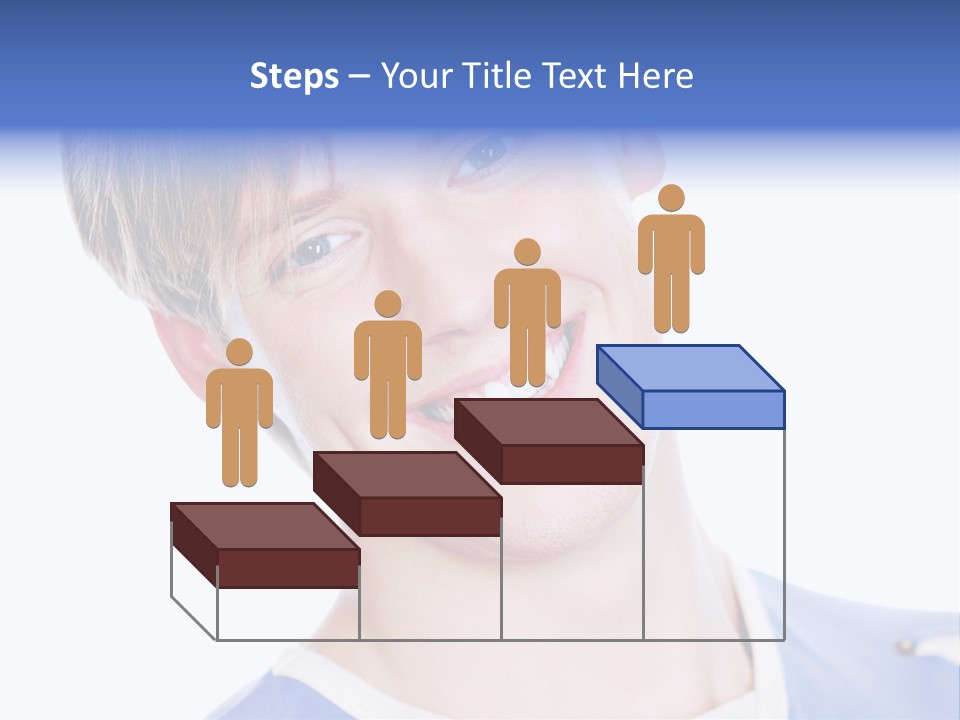 Smiling Face Of Handsome Teenager Male Person. PowerPoint Template