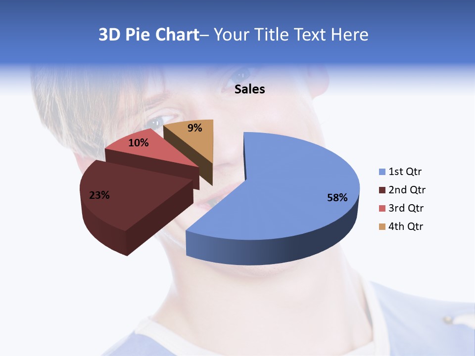 Smiling Face Of Handsome Teenager Male Person. PowerPoint Template