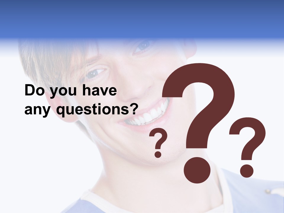 Smiling Face Of Handsome Teenager Male Person. PowerPoint Template