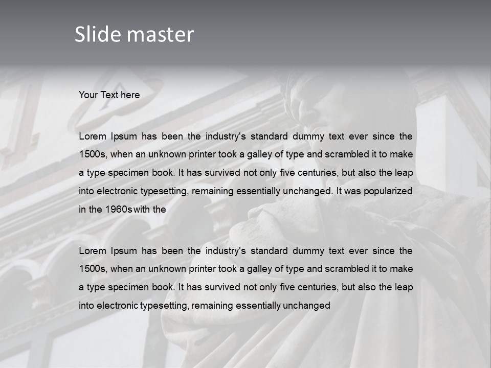 Famous Dante Sculpture Near Santa Croce Cathedral In Florence PowerPoint Template