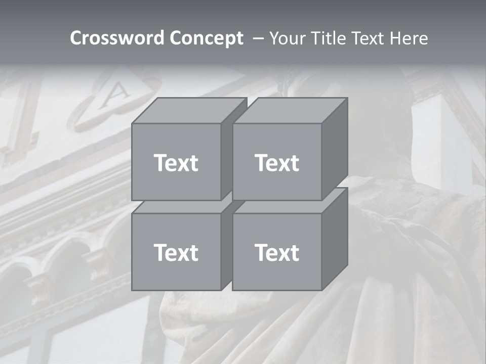 Famous Dante Sculpture Near Santa Croce Cathedral In Florence PowerPoint Template