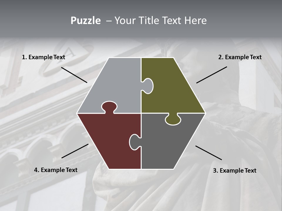 Famous Dante Sculpture Near Santa Croce Cathedral In Florence PowerPoint Template