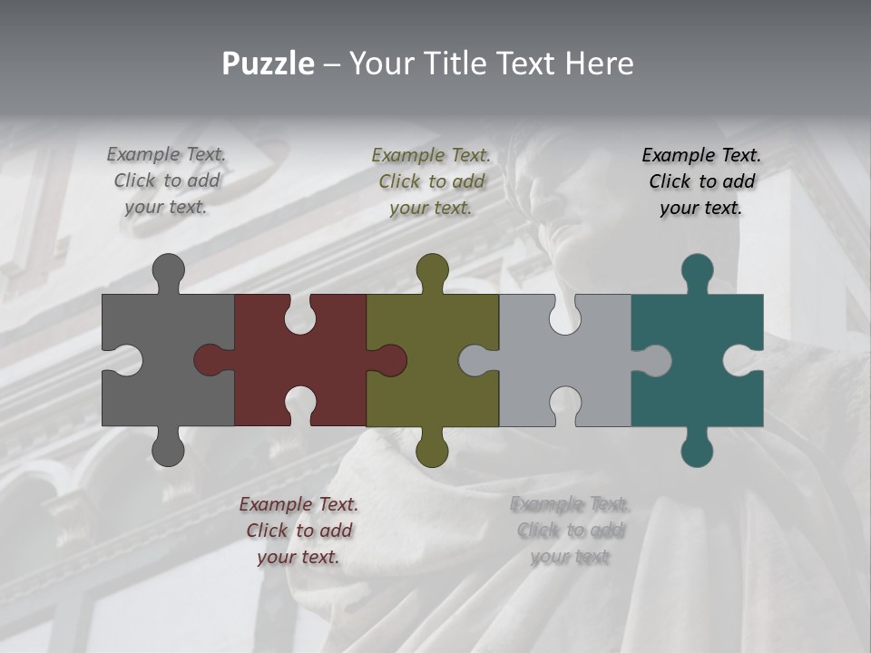 Famous Dante Sculpture Near Santa Croce Cathedral In Florence PowerPoint Template