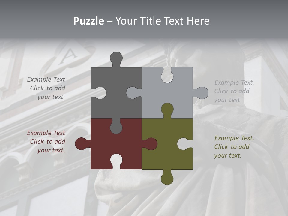 Famous Dante Sculpture Near Santa Croce Cathedral In Florence PowerPoint Template