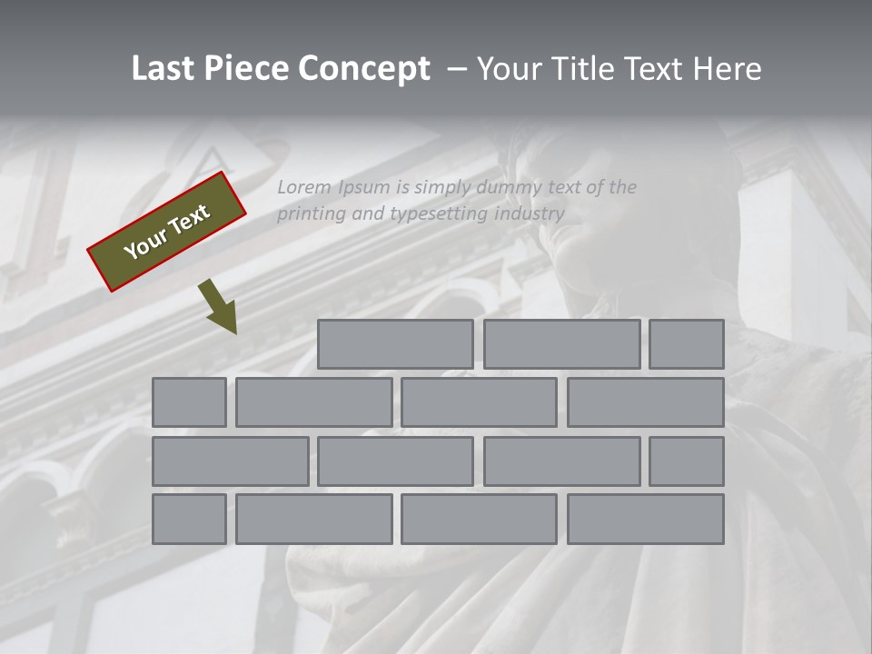 Famous Dante Sculpture Near Santa Croce Cathedral In Florence PowerPoint Template