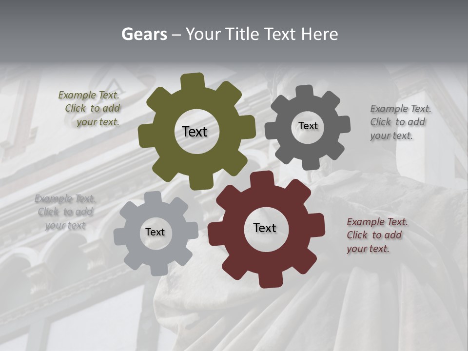 Famous Dante Sculpture Near Santa Croce Cathedral In Florence PowerPoint Template