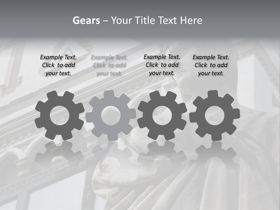 Famous Dante Sculpture Near Santa Croce Cathedral In Florence PowerPoint Template