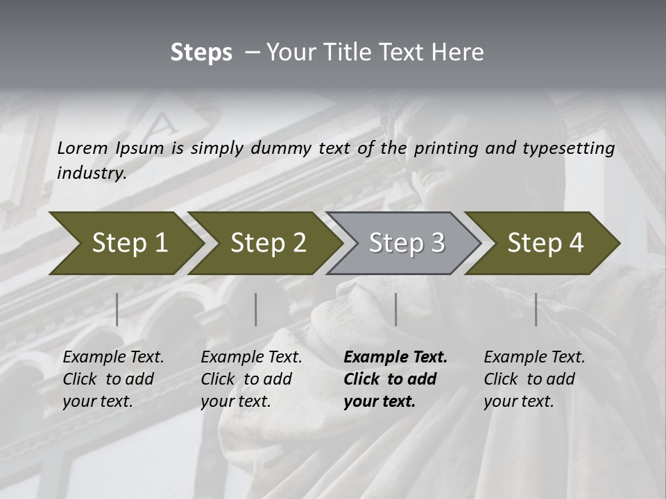 Famous Dante Sculpture Near Santa Croce Cathedral In Florence PowerPoint Template