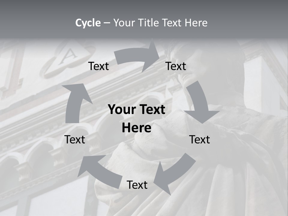 Famous Dante Sculpture Near Santa Croce Cathedral In Florence PowerPoint Template