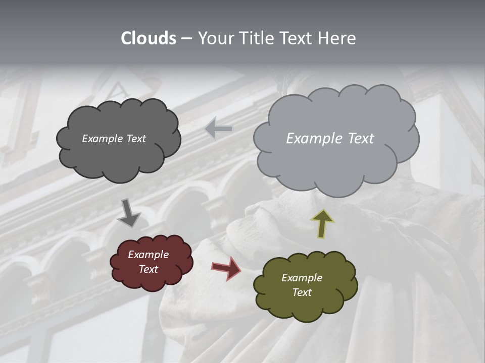 Famous Dante Sculpture Near Santa Croce Cathedral In Florence PowerPoint Template