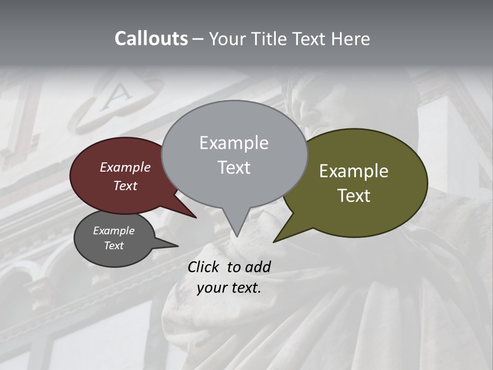 Famous Dante Sculpture Near Santa Croce Cathedral In Florence PowerPoint Template