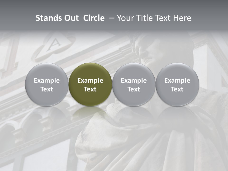 Famous Dante Sculpture Near Santa Croce Cathedral In Florence PowerPoint Template