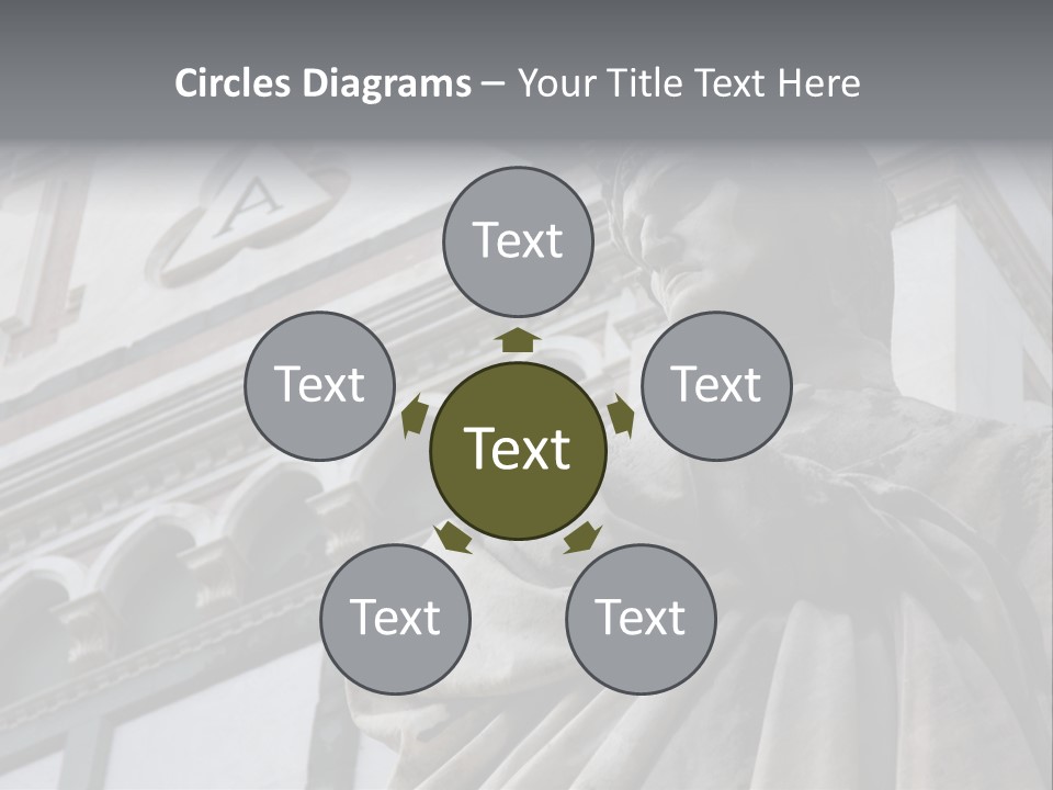 Famous Dante Sculpture Near Santa Croce Cathedral In Florence PowerPoint Template