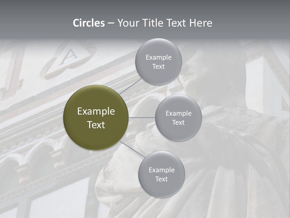 Famous Dante Sculpture Near Santa Croce Cathedral In Florence PowerPoint Template