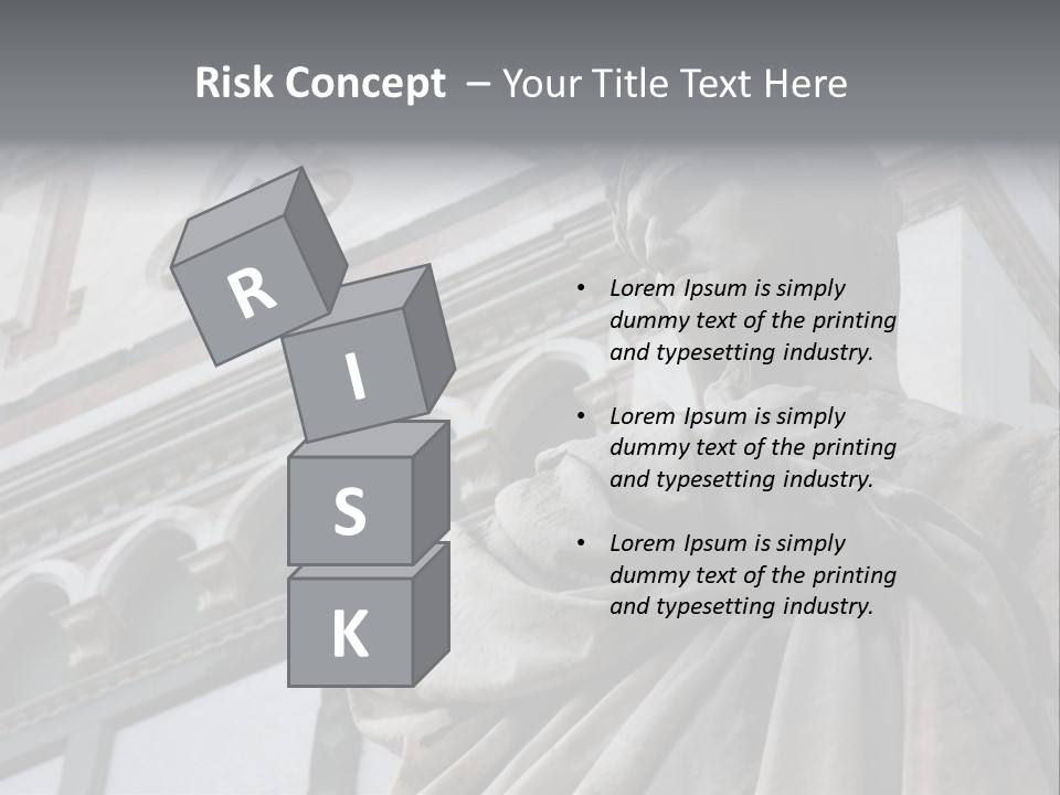 Famous Dante Sculpture Near Santa Croce Cathedral In Florence PowerPoint Template