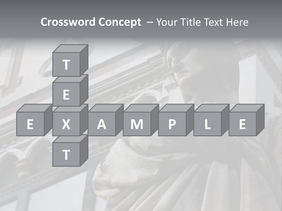 Famous Dante Sculpture Near Santa Croce Cathedral In Florence PowerPoint Template