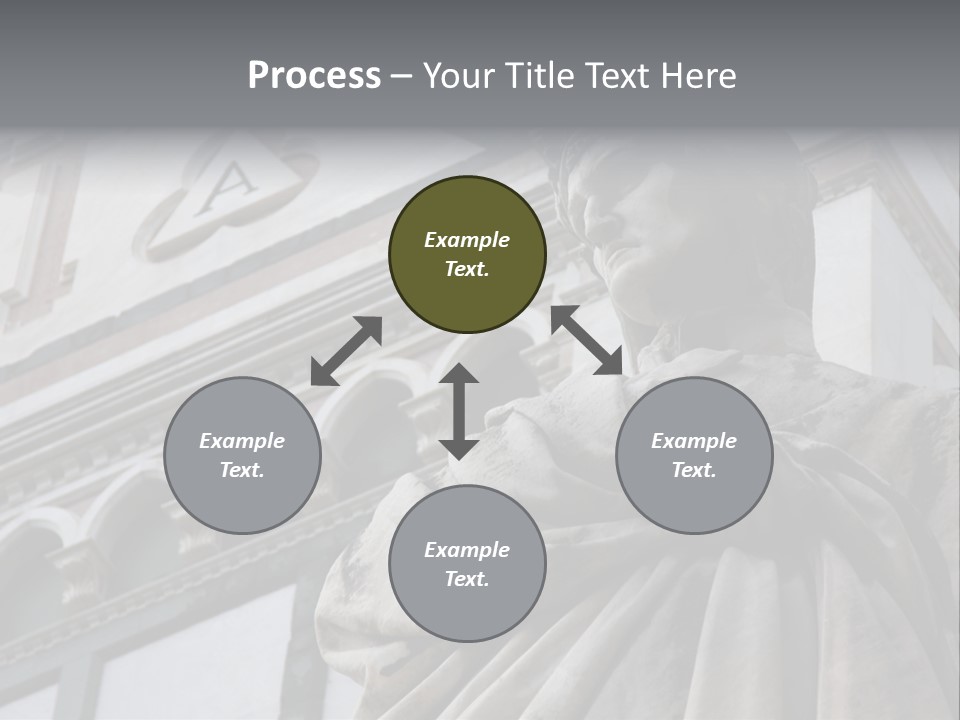 Famous Dante Sculpture Near Santa Croce Cathedral In Florence PowerPoint Template