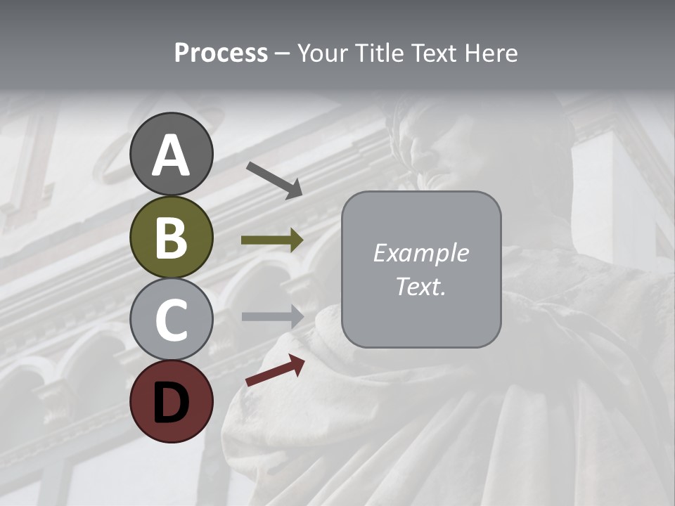 Famous Dante Sculpture Near Santa Croce Cathedral In Florence PowerPoint Template