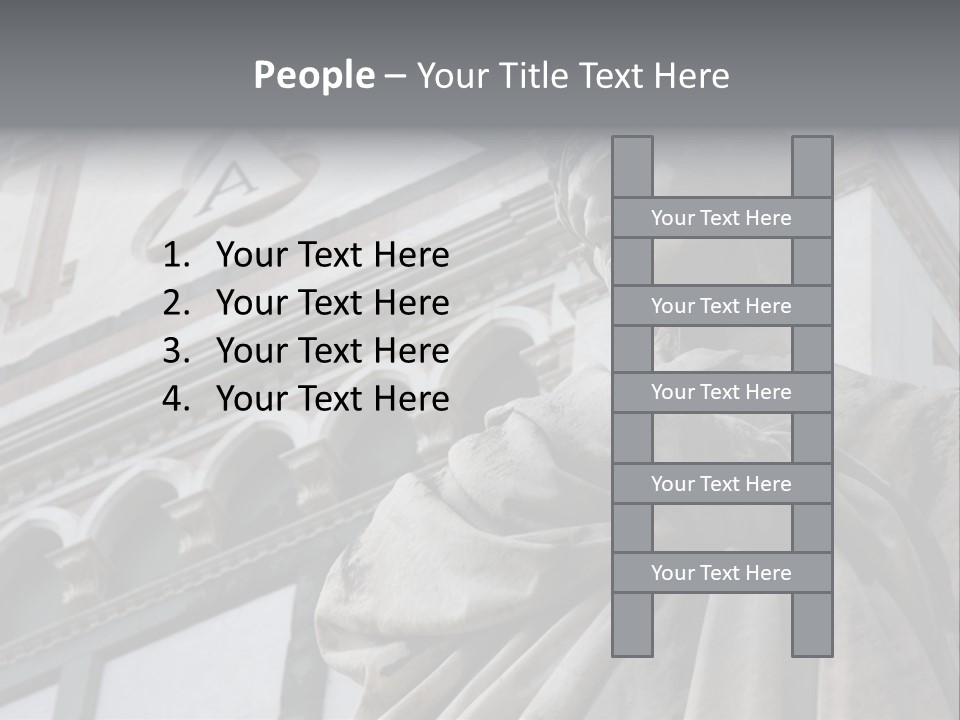 Famous Dante Sculpture Near Santa Croce Cathedral In Florence PowerPoint Template