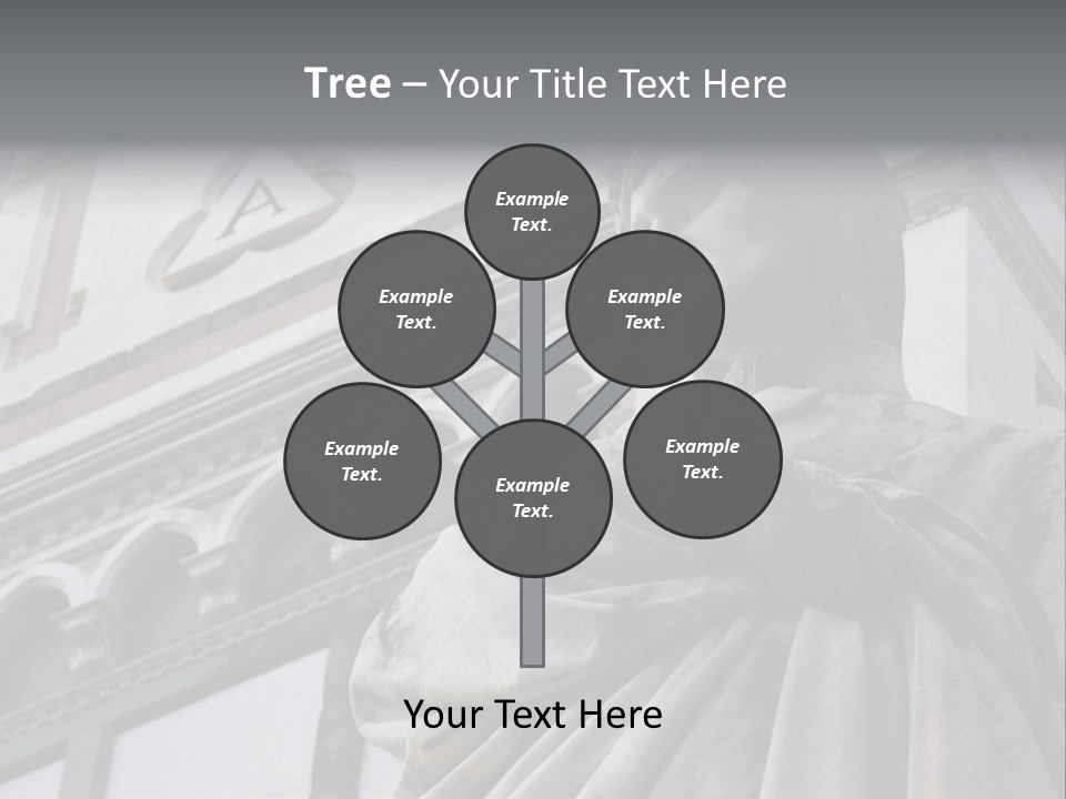 Famous Dante Sculpture Near Santa Croce Cathedral In Florence PowerPoint Template