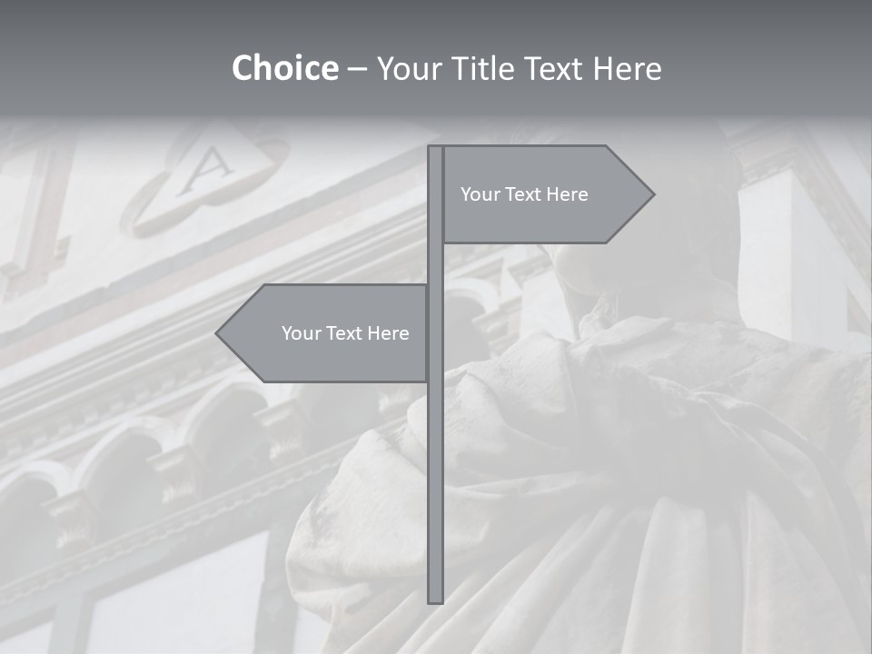 Famous Dante Sculpture Near Santa Croce Cathedral In Florence PowerPoint Template