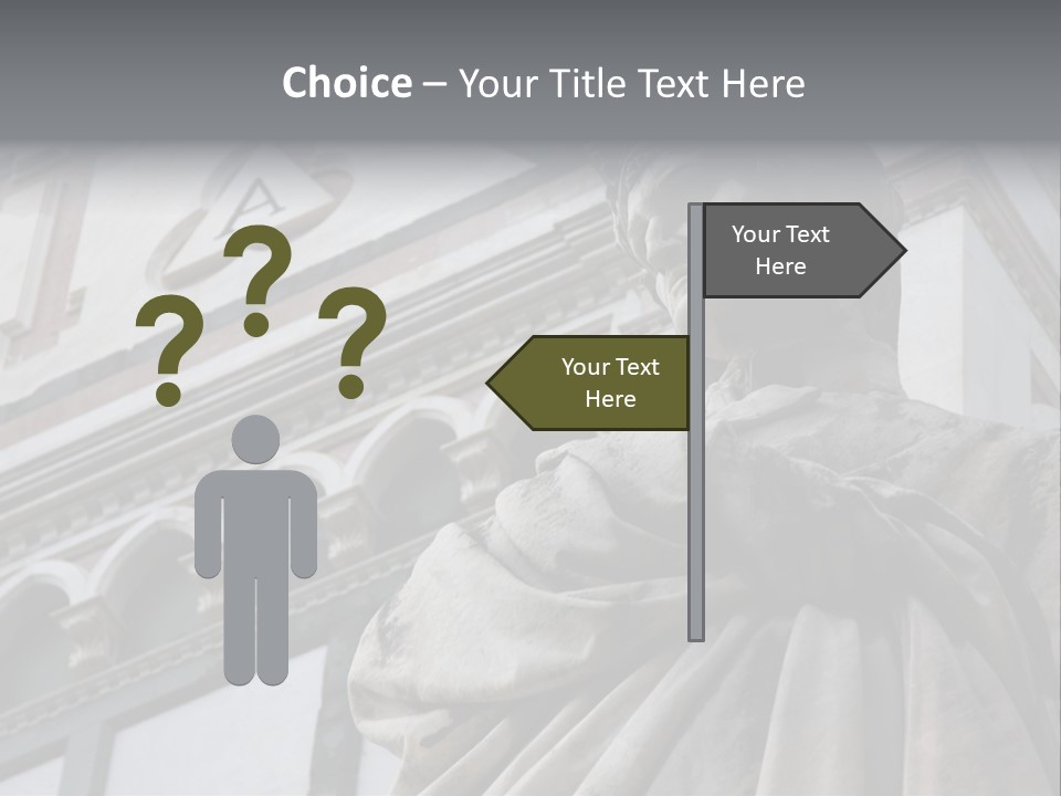 Famous Dante Sculpture Near Santa Croce Cathedral In Florence PowerPoint Template