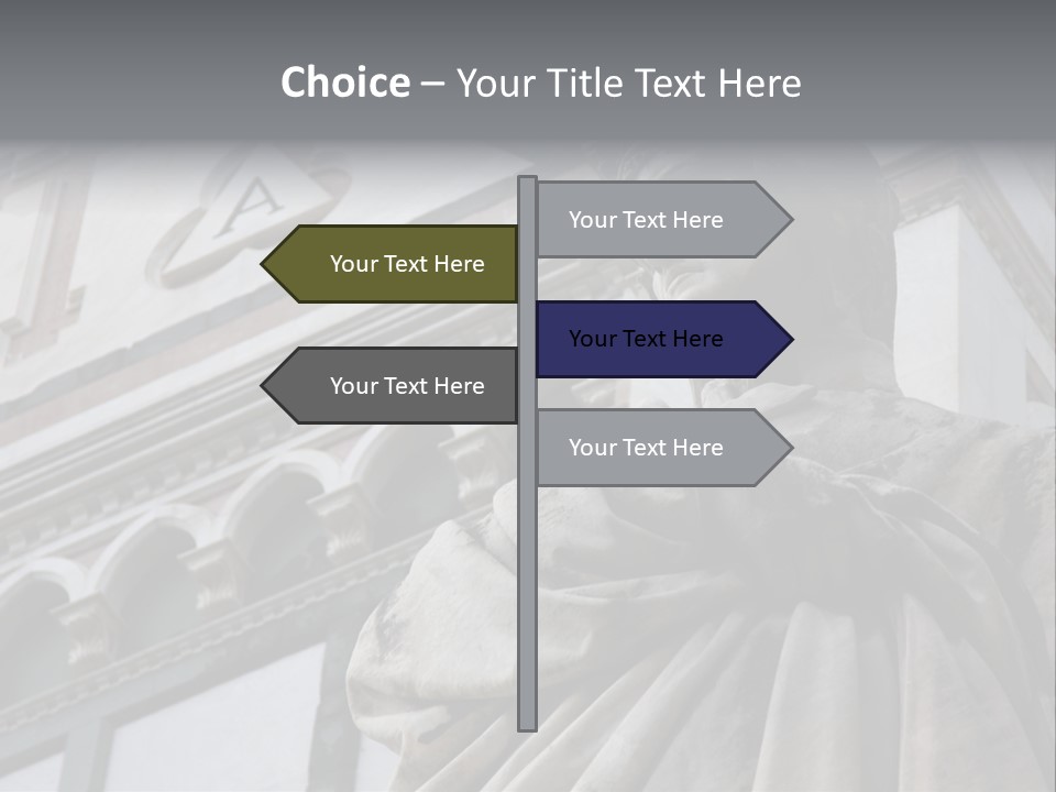 Famous Dante Sculpture Near Santa Croce Cathedral In Florence PowerPoint Template