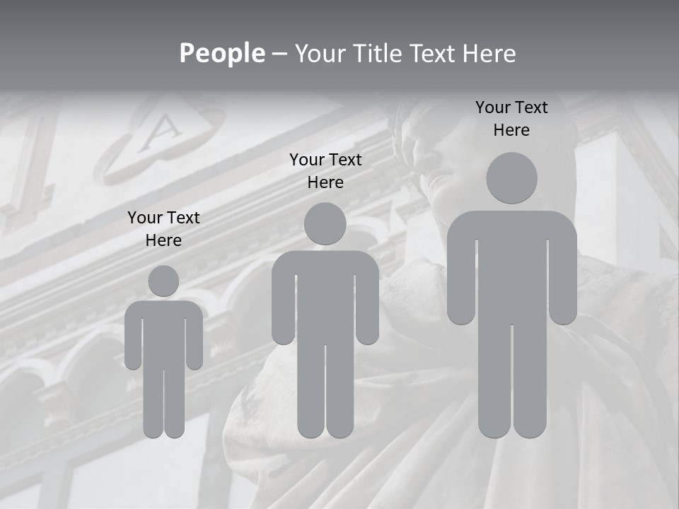 Famous Dante Sculpture Near Santa Croce Cathedral In Florence PowerPoint Template