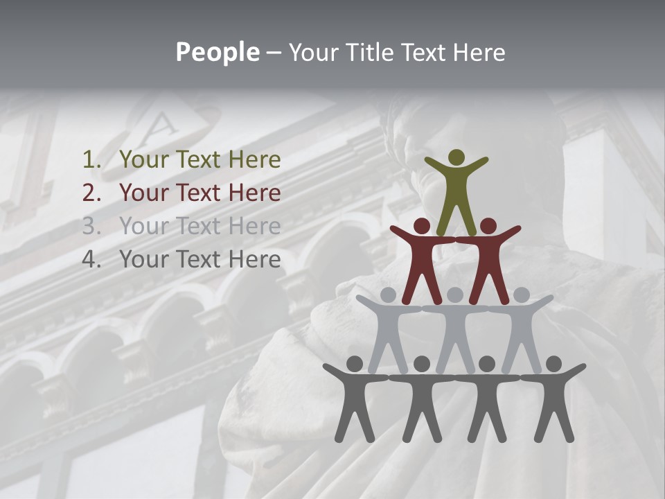 Famous Dante Sculpture Near Santa Croce Cathedral In Florence PowerPoint Template