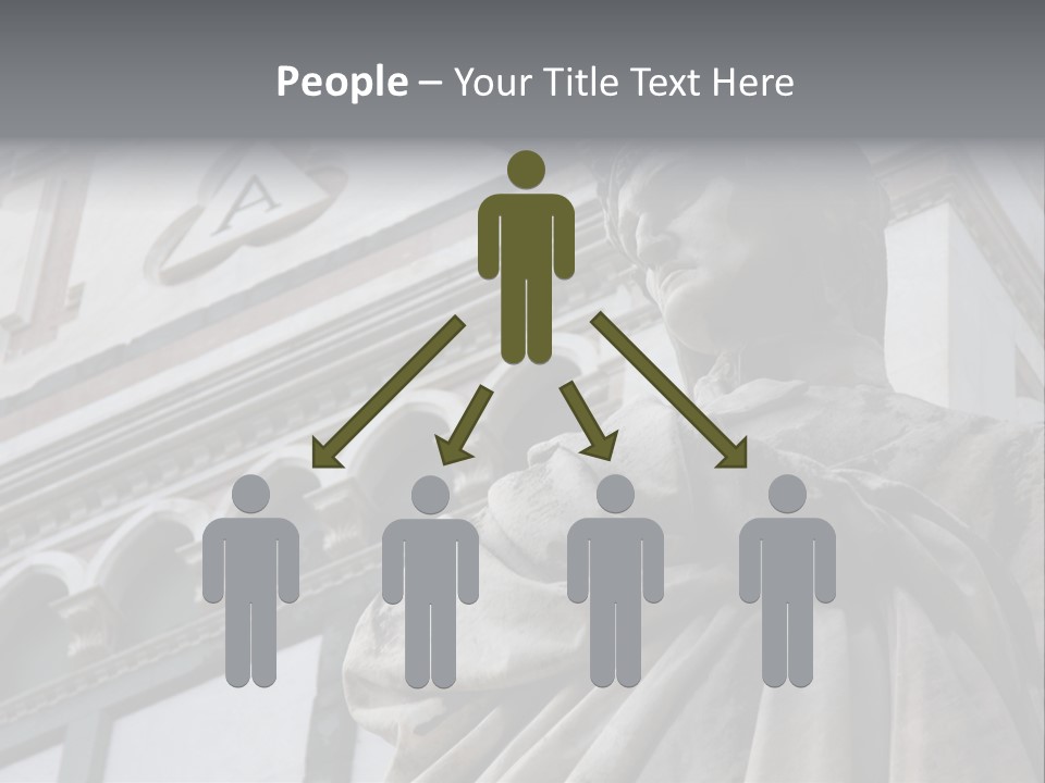 Famous Dante Sculpture Near Santa Croce Cathedral In Florence PowerPoint Template