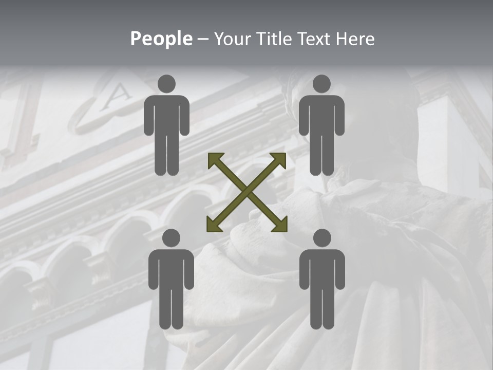 Famous Dante Sculpture Near Santa Croce Cathedral In Florence PowerPoint Template