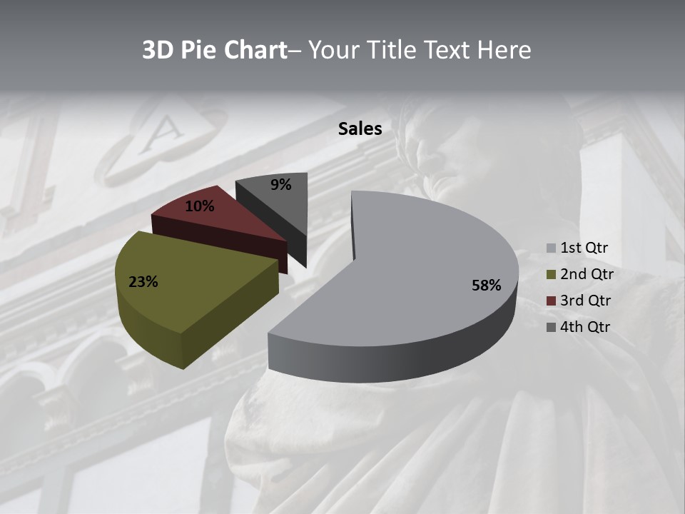 Famous Dante Sculpture Near Santa Croce Cathedral In Florence PowerPoint Template