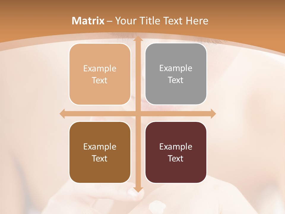 Young Beautiful Woman Applying Hands Cream And Looking At Camera PowerPoint Template