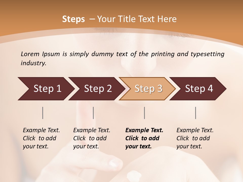 Young Beautiful Woman Applying Hands Cream And Looking At Camera PowerPoint Template