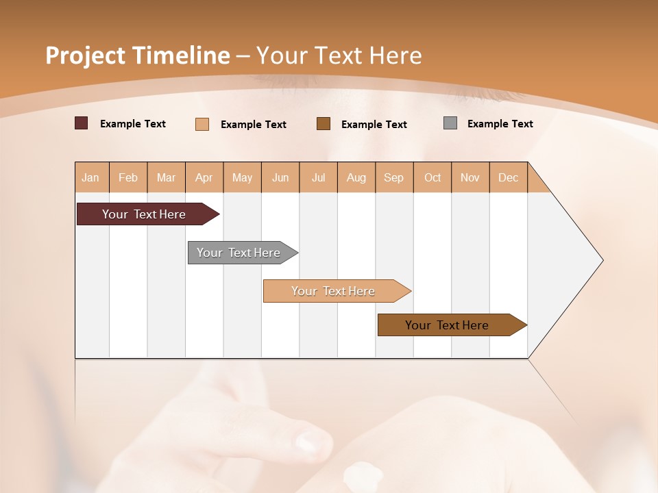 Young Beautiful Woman Applying Hands Cream And Looking At Camera PowerPoint Template